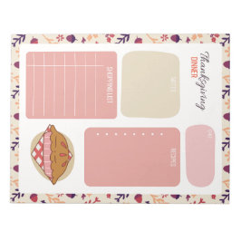 Erntedank Dinner Meetingplan Notizblock