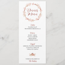 Erntedank Dinner Menu Pumpkin Gewürz