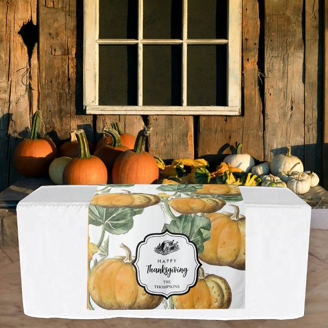 Erntedank Dinner Party Buffet Tischläufer Wandteppich (Thanksgiving Dinner Party Buffet Table Runner Tapestry)