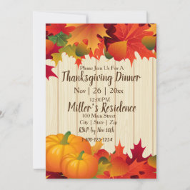 Erntedank Dinner Party Einladung