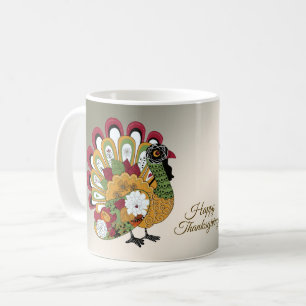 Erntedank Dinner Party Farbenfrohe Blüte Türkei Kaffeetasse