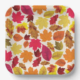 Erntedank Dinner Party Herbstfarben Blätter Pappteller