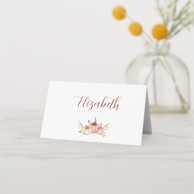 Erntedank Dinner Platzkarte Pumpkin Gewürz (Vorderseite)