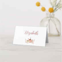 Erntedank Dinner Platzkarte Pumpkin Gewürz