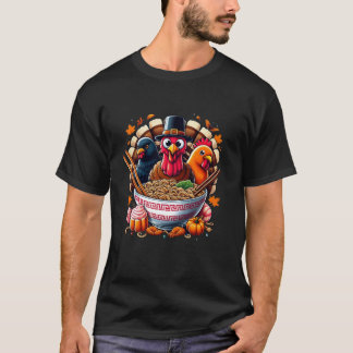 Erntedank Dinner Spaß Türkei Ramen Noodles Spaß T-Shirt