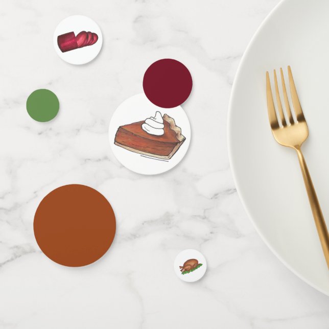 Erntedank Dinner Türkei Cranberry Pumpkin Pie Konfetti (Gruppe)