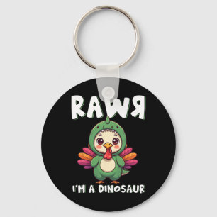 Erntedank-Dinosaurier-Truthahn Rawr Ich Bin Ein Di Schlüsselanhänger