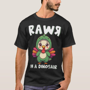 Erntedank-Dinosaurier-Truthahn Rawr Ich Bin Ein Di T-Shirt