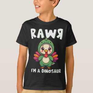 Erntedank-Dinosaurier-Truthahn Rawr Ich Bin Ein Di T-Shirt