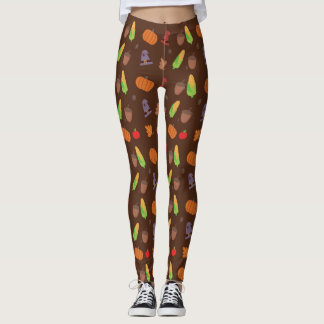 Erntedank-Druck-Leggings Leggings