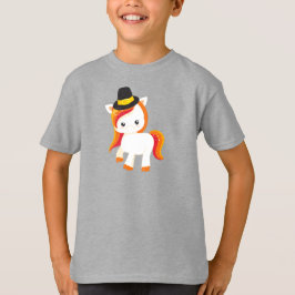 Erntedank Einhorn, Niedliches Einhorn, Pilgerhut T-Shirt
