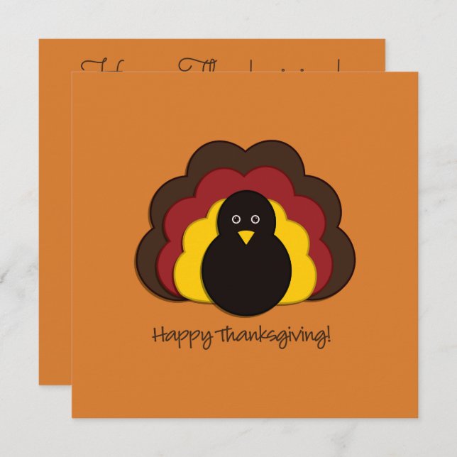 Erntedank Einladung (Vorne/Hinten)