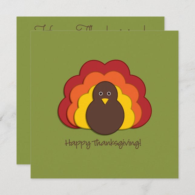 Erntedank Einladung (Vorne/Hinten)