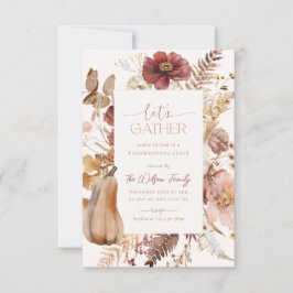 Erntedank Einladung Freundliches Abendessen