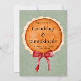 Erntedank Einladung - Kürbiskuchen Freude