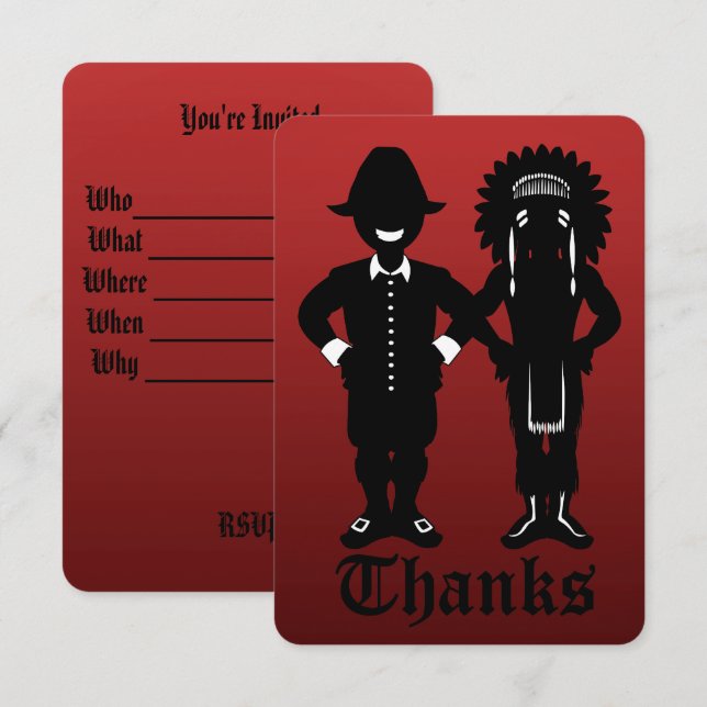 Erntedank Einladungen Personalisiertes Party Einla (Vorne/Hinten)