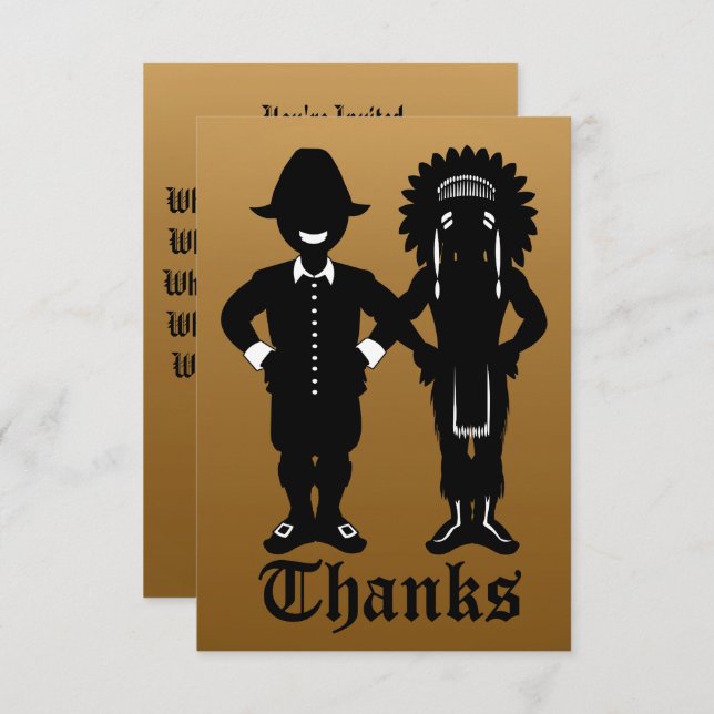 Erntedank Einladungen Personalisiertes Party Einla (Vorne/Hinten)