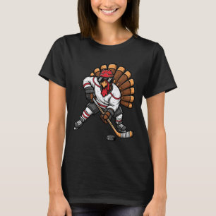 Erntedank-Eishockeyspieler Truthahn Fall Männer Ju T-Shirt