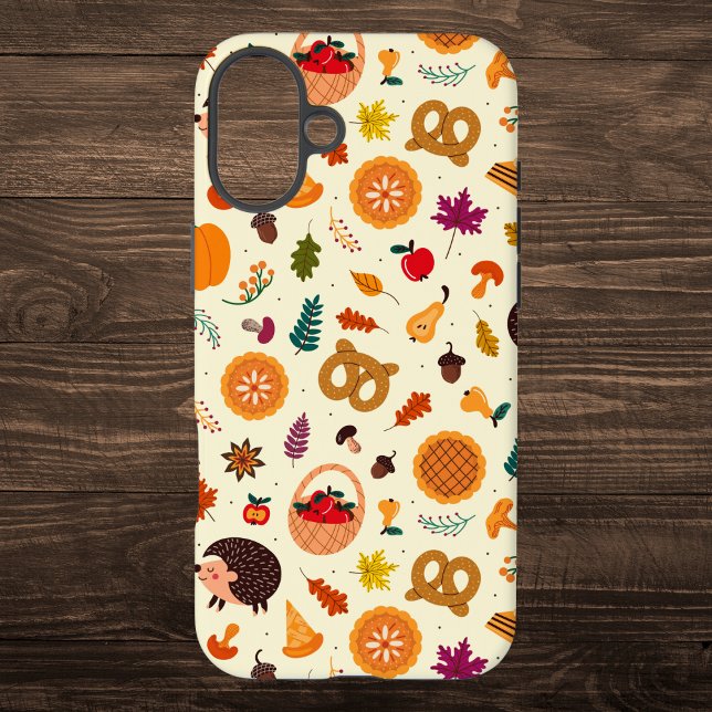 Erntedank Ernte und Igel Muster Case-Mate iPhone Hülle (Von Creator hochgeladen)