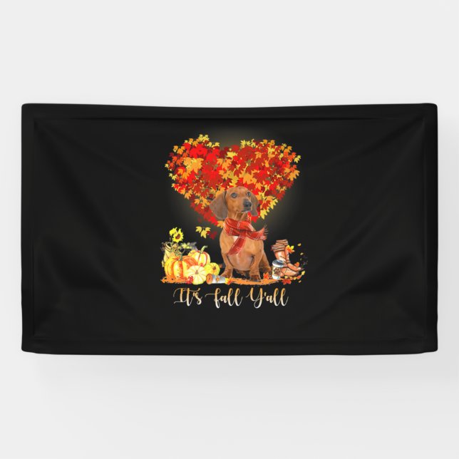 Erntedank Es ist Herbst Y's Dackel Banner (Horizontal)