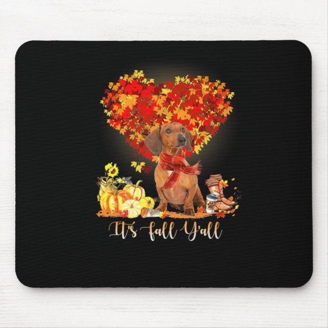 Erntedank Es ist Herbst Y's Dackel Mousepad (Vorne)