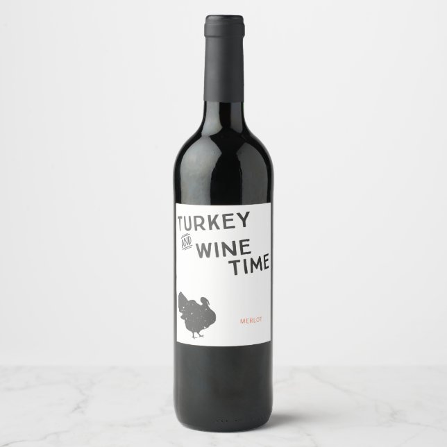 Erntedank-Etiketten für die Türkei und die Weinzei Weinetikett (Vorderseite)