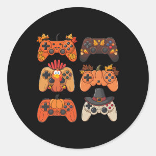 Erntedank Fall Gaming Controller Türkei Funny Runder Aufkleber