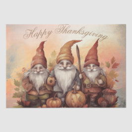 Erntedank Fall Gnomes Seidenpapier