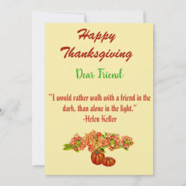 Erntedank Fall Pumpkins Blumenart Green Card Feiertagskarte