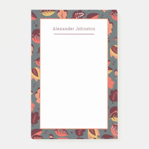 Erntedank Fallende Blätter Art Déco Herbst Post-it Klebezettel