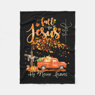 Erntedank Familie Herbst Christliche Hallowee Fleecedecke