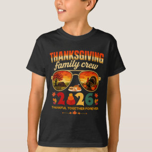 Erntedank Familien Crew 2026 Lustige Türkei Sungle T-Shirt