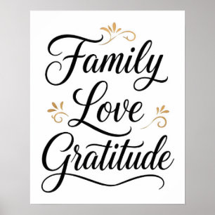 Erntedank Familien Dankbarkeit Poster