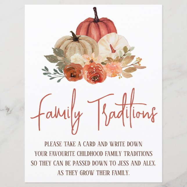 Erntedank Familientraditionen Spiel, Kinderdusche (Vorderseite)