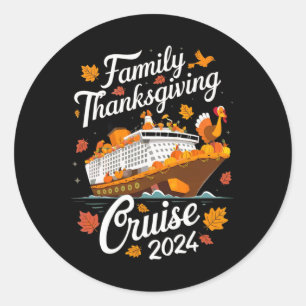 Erntedank Family Cruise 2024 Türkei Schifffahrt Runder Aufkleber