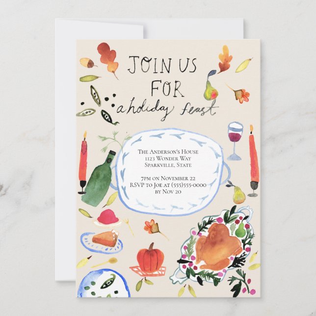 Erntedank Feierabend Einladung (Vorderseite)