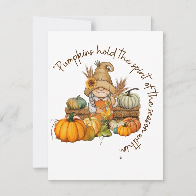 Erntedank Feiertagskarte (Vorderseite)