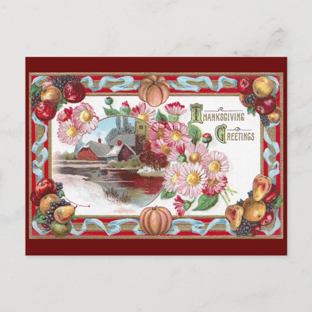 Erntedank Feiertagspostkarte (Vorderseite)