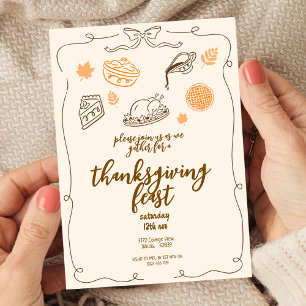 Erntedank Fest   Herbstessen Party Einladung