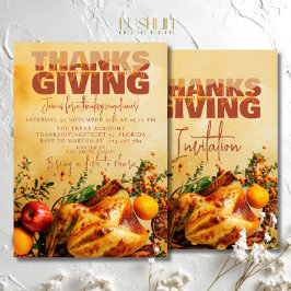 Erntedank Festessen Abendessen Herbsternte Einladung