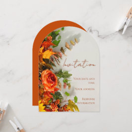 Erntedank Florals Urlaubskarte Einladung