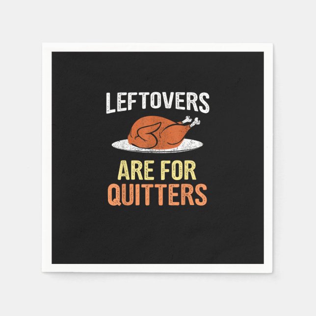 Erntedank Food Funny Leftovers sind für Quittung Serviette (Vorderseite)