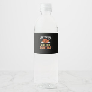 Erntedank Food Funny Leftovers sind für Quittung Wasserflaschenetikett