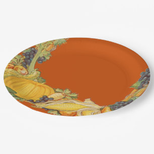 Erntedank Foods Paper Plate Pappteller