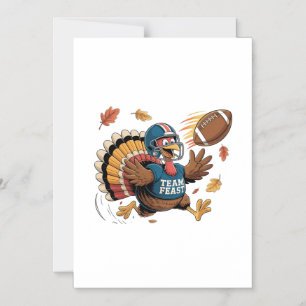 Erntedank Football Turkey Fantasy Football Magneteinladung