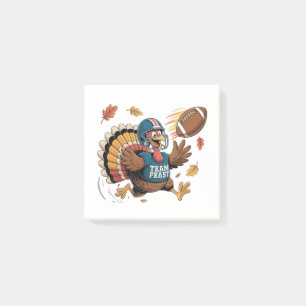 Erntedank Football Turkey Fantasy Football Post-it Klebezettel
