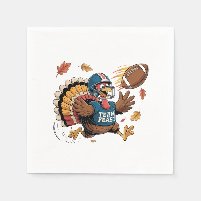 Erntedank Football Turkey Fantasy Football Serviette (Vorderseite)