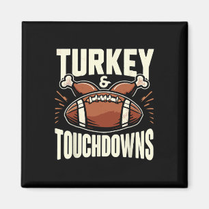 Erntedank Footbyll Türkei und Touchdowns Footby Magnet
