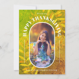 Erntedank Foto Modernes Grün Feiertagskarte