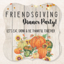 Erntedank Friendsgiving Cocktail Napkins